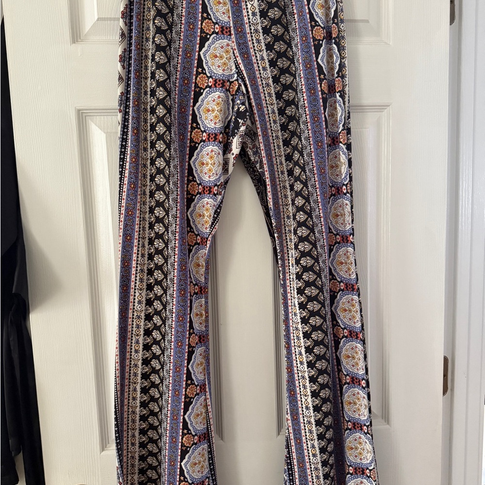 Bohemian Patterned Flare Pants